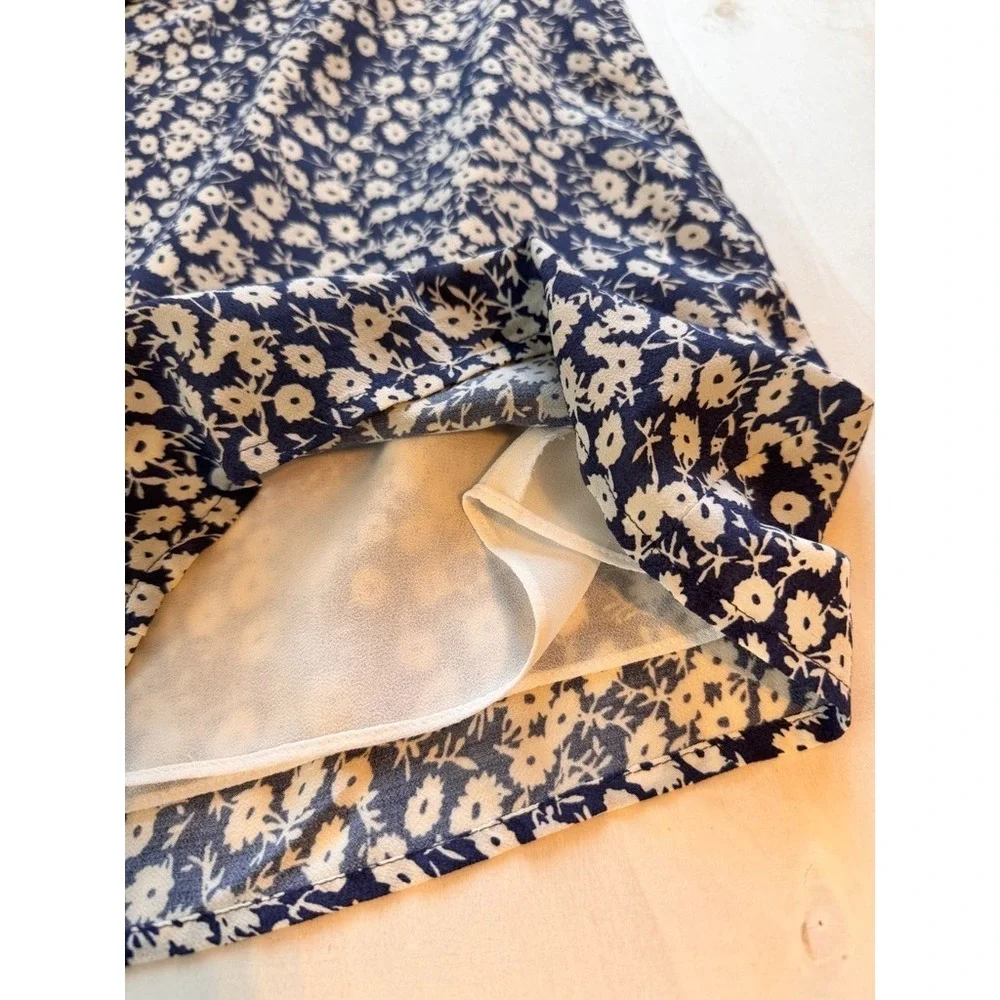 Rails HELENA Mini Floral Dress XS Navy Camellia Summer Flutter-sleeve Minidress